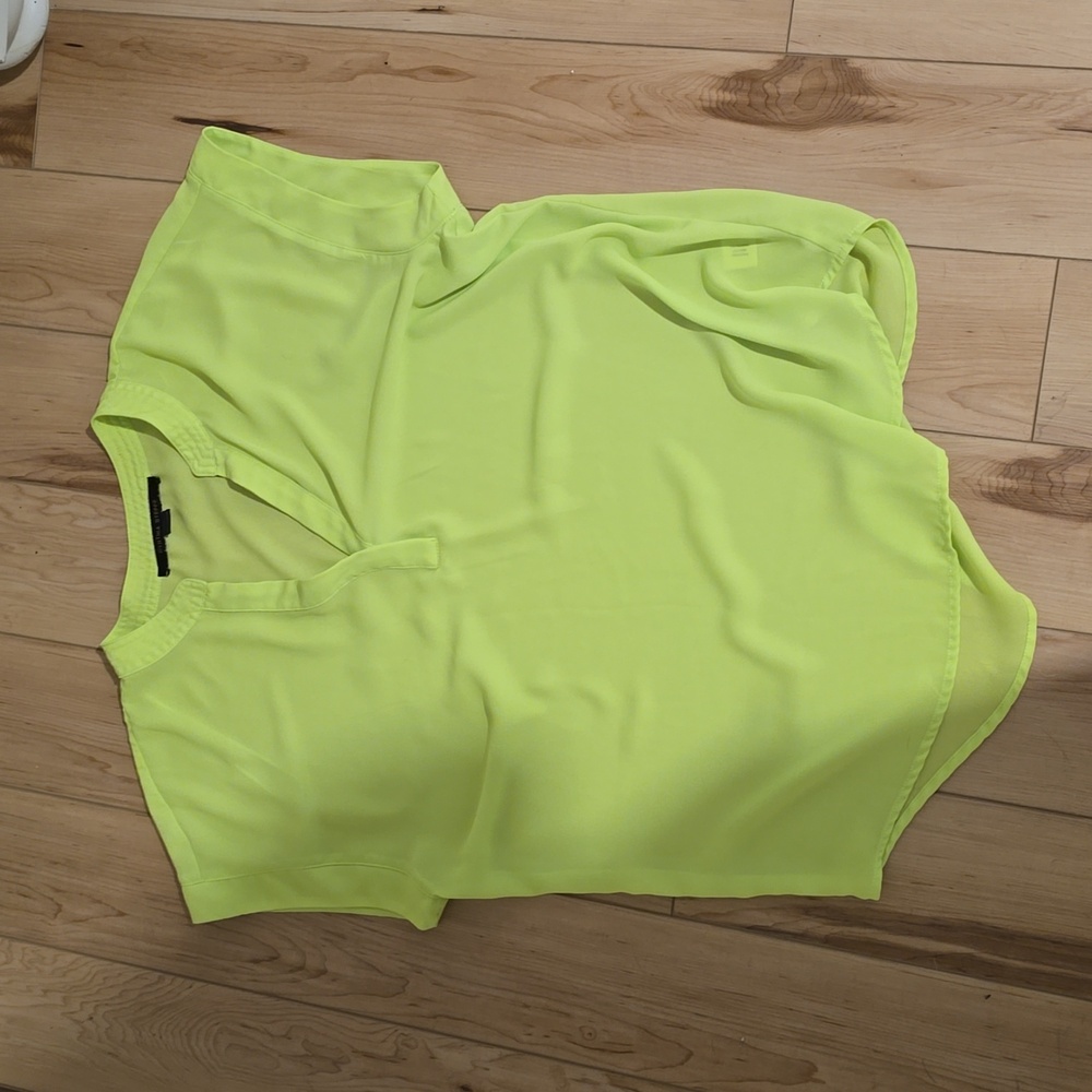 Cynthia Steffe Neon Lime Green Blouse